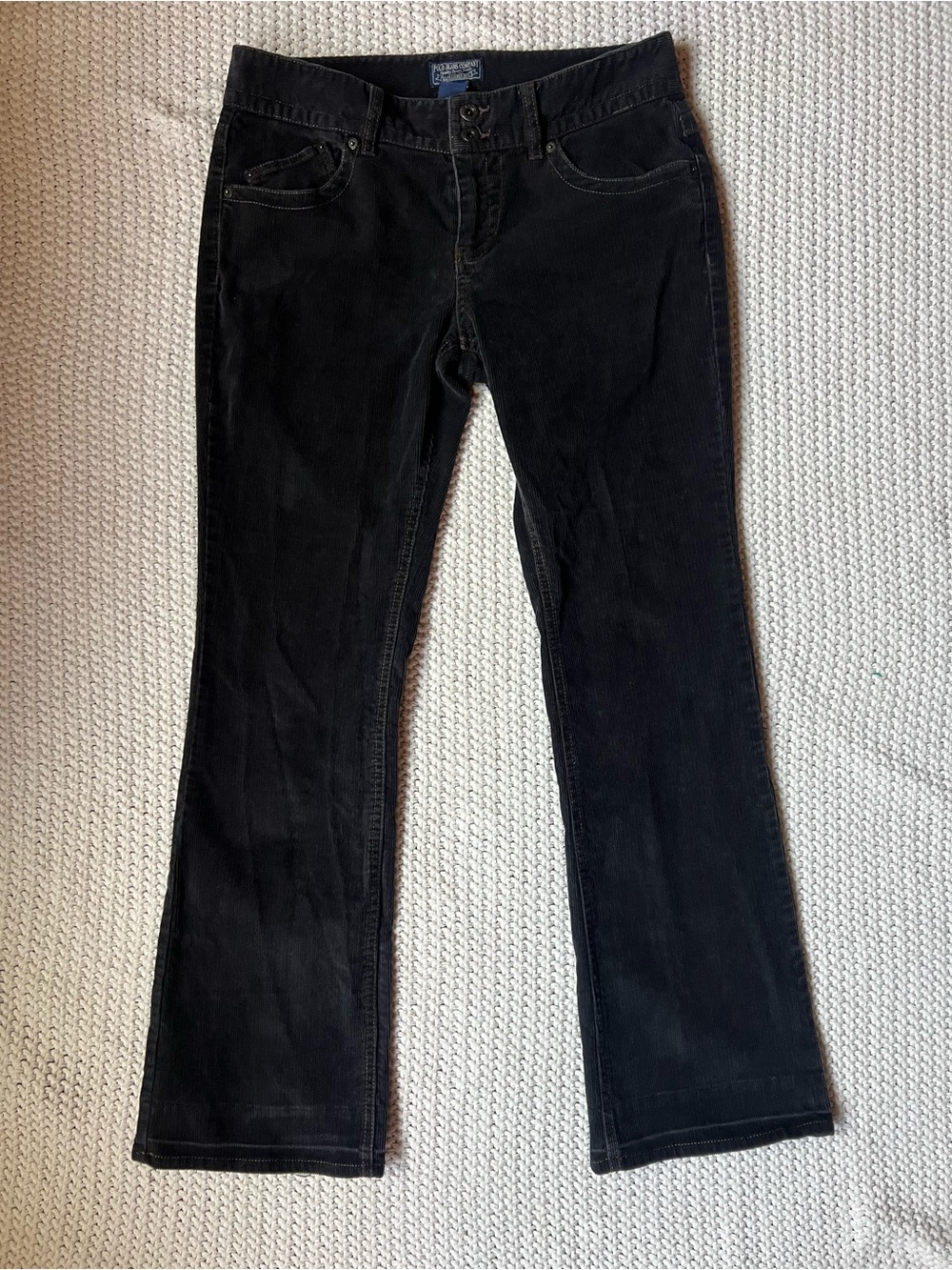 Vintage Ralph Lauren Polo Jeans Company Women Black Corduroy Bootcut Pants 8x30